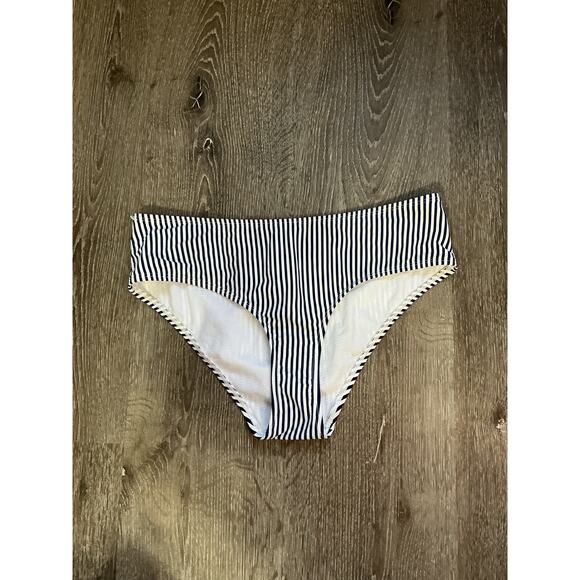 Sia Swim‎ Australia Navy White Striped Bikini Bottoms US Size 8 - Picture 2 of 8